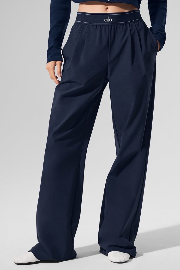 Alo bukse – wide leg, navy